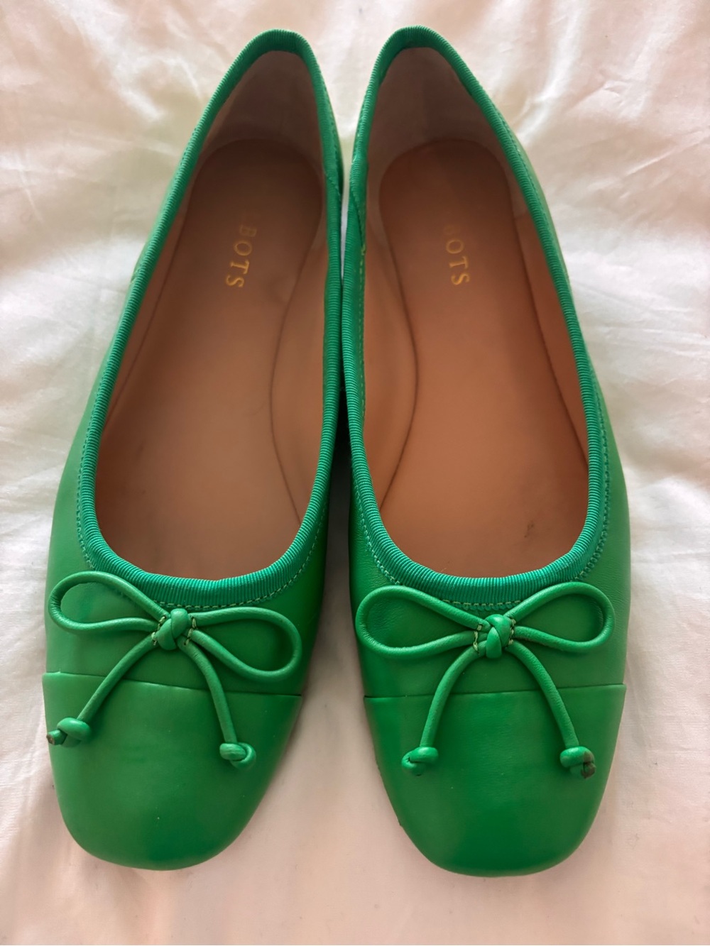 Talbots Green Leather Ballet Flats, size 8 - Picture 3 of 4